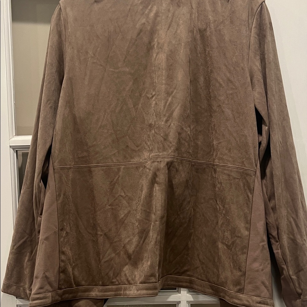 J. Jill Tan Suede Women's Blazer - Picture 7 of 9